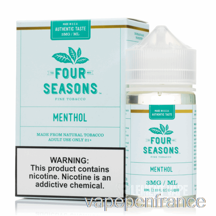 Menthol - Quatre Saisons - 60 Ml 18 Mg Stylo Vape